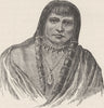 USA. Sioux Indian, showing the method of dressing the hair 1890 old print