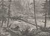 USA. Canoe River (after Milton and Cheadle)  1890 old antique print picture