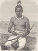 CALIFORNIA. Indian of California 1890 old antique vintage print picture