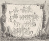 CALIFORNIA. Buffalo robe with Indian paintings on it 1890 old antique print