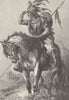 USA. Indian scout 1890 old antique vintage print picture