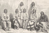 USA. Cheyennes and Arapaho 1890 old antique vintage print picture