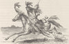 USA. Prairie Indian fully equipped for travel 1890 old antique print picture