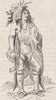NEW YORK. Not-o-way (the thinker) an Iroquois Indian (after Catlin)  1890