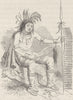 CANADA. On-Daig (the crow) a Chippewa Indian (after Catlin)  1890 old print