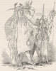 USA. Portraits of Petohpeekis, a Blackfoot & Tallee, an Osage 1890 old print