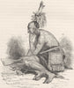 CANADA. Canadian Indians 1890 old antique vintage print picture
