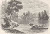 CANADA. View on the St. Lawrence, Canada 1890 old antique print picture