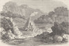 CANADA. A creek in Newfoundland-Indian Wigwam 1890 old antique print picture