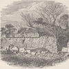 MEXICO. Aztec (or Toltec) Ruin in Central America 1890 old antique print