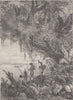 CARIBBEAN. The first steamer on the Orinoco 1890 old antique print picture
