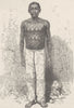 BRAZIL. Munduruku Indian from the Amazon 1890 old antique print picture