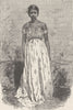 PORTRAITS. Negro half-caste girl 1890 old antique vintage print picture