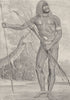 PAPAU NEW GUINEA. Papuan native of New Guinea 1890 old antique print picture