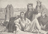 POLYNESIA. Young women of Tahiti 1890 old antique vintage print picture