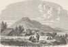NEW ZEALAND. Interior of a New Zealand Pah 1890 old antique print picture