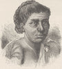 HAWAII. Native of the Hawaii 1890 old antique vintage print picture