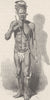 PACIFIC ISLANDS. New Caledonian flute-player 1890 old antique print picture