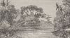 INDONESIA. Bamboo bridge in Borneo 1890 old antique vintage print picture