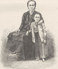 INDONESIA. The Sultana of Yogyakarta and her Son 1890 old antique print