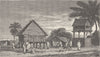 MADAGASCAR. Rice storehouses and pigeon cots in Madagascar 1890 old print