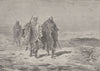 ETHIOPIA. Arabs bringing skins to market 1890 old antique print picture