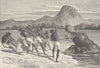 ETHIOPIA. Hamran Arabs capturing hippopotamus 1890 old antique print picture