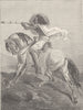 ETHIOPIA. Abyssinian horse-soldier 1890 antique vintage print picture
