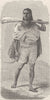 ETHIOPIA. Abyssinian fusileer 1890 old antique vintage print picture