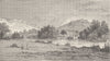 ETHIOPIA. River Berhan, Abyssinia 1890 old antique vintage print picture