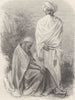 ETHIOPIA. Abyssinian Priest and Monk 1890 old antique vintage print picture