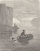 ETHIOPIA. Boat of bullock's-hide, Abyssinia 1890 old antique print picture