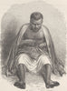 ETHIOPIA. Abyssinian Tailor 1890 old antique vintage print picture