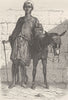 EGYPT. Fellah (Arab) donkey boy 1890 old antique vintage print picture