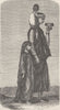 EGYPT. Fellah (Arab) woman and children 1890 old antique vintage print picture