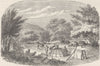 SOUTH AFRICA. Hottentot Kraal 1890 old antique vintage print picture