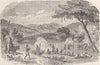 SOUTH AFRICA. Camp of Negroes 1890 old antique vintage print picture