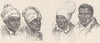 SOUTH AFRICA. Dr. Moffat's Kaffir attendants 1890 old antique print picture