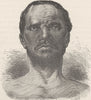 SOUTH AFRICA. Kaffir Warrior 1890 old antique vintage print picture