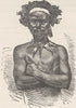 SOUTH AFRICA. Zulu Prophet 1890 old antique vintage print picture