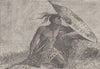 SOUTH AFRICA. Zulu taking shelter from a hailstorm 1890 old antique print