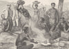SOUTH AFRICA. Zulu blacksmith forging an Assegai 1890 old antique print