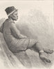 SOUTH AFRICA. Zulu belle 1890 old antique vintage print picture