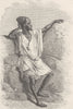 SENEGAL. Griot, or Holy Man of Senegambia 1890 old antique print picture