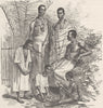 IVORY COAST. Natives of the Grand-Bassam, Ivory Coast 1891 old antique print