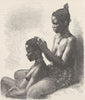 IVORY COAST. Woman and girl of the Grand-Bassam, Ivory Coast 1891 old print
