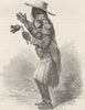 NIGERIA. Yondogowiro, King of the Sacred Isles, Lake Jonanga 1891 old print