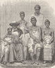 GABON. The Chief Kringer of the Gabon and his family 1891 old antique print