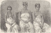 GABON. Daughters of King Louis 1891 old antique vintage print picture