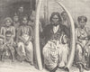 GABON. lvory dealer of the Gabon. Elephant tusks 1891 old antique print